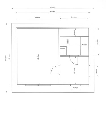 Gartensauna-Grundriss der Familie Kettner