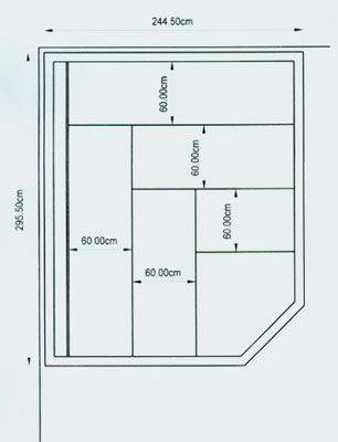 Sauna-Grundriss im Kindergarten Reinsdorf