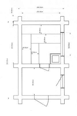 Blockhaus-Sauna-Grundriss der Familie Kirsch