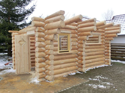 Blockhaus-Sauna-Foto der Familie Kirsch