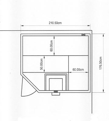 Sauna-Grundriss der Familie Kleber