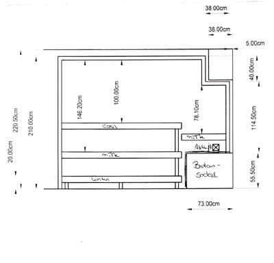 Sauna-Grundriss der Familie Knicker