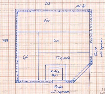 Sauna-Grundriss der Familie Komm