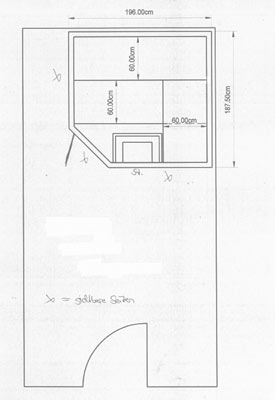 Sauna-Grundriss der Familie Kraning