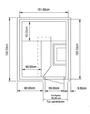 Sauna-Grundriss der Familie Kreismann