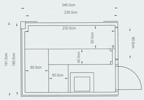 Sauna-Grundriss der Sauna der Familie Kreuz