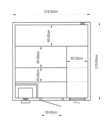 Sauna-Grundriss der Familie Küssner