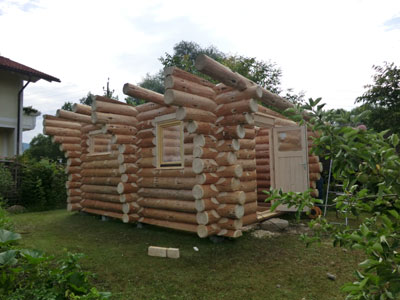 Unsere erste Rundstammsauna in Österreich