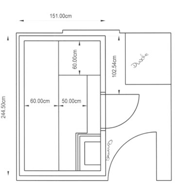 Heimsauna-Grundriss der Familie Lang