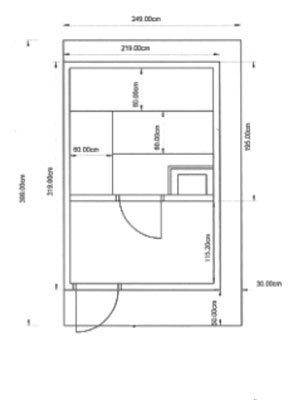 Gartensauna-Grundriss der Familie Lautermann