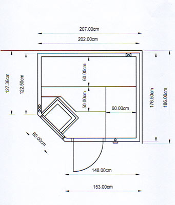 Sauna-Grundriss der Familie Lechner