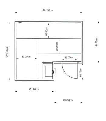 Sauna-Grundriss der Familie Lederhose