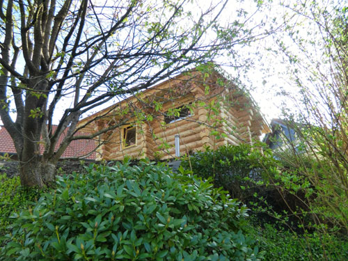 Naturstamm-Sauna-Foto der Familie Löhr