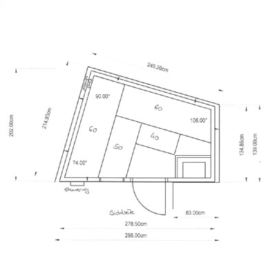 Heimsauna-Grundriss der Familie Lohmann