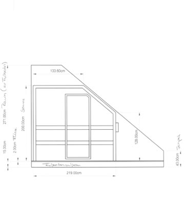 Einbausauna-Grundriss der Familie Lukschanderl