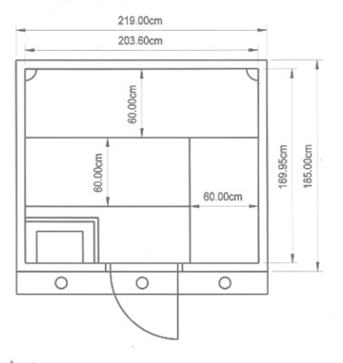 Sauna-Grundriss der Familie Martin