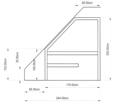 Grundriss der Sauna der Familie Mehrbrey