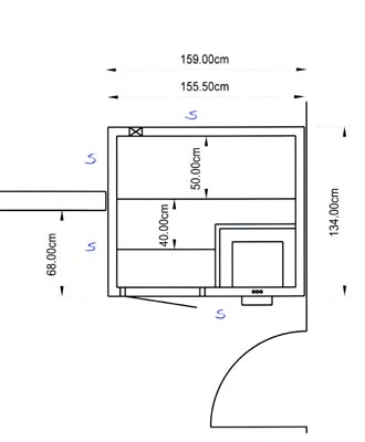 Sauna-Grundriss der Familie Meyer
