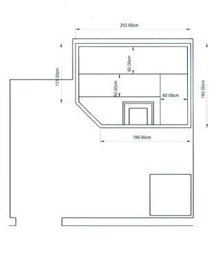 Einbausauna-Grundriss der Familie Michel