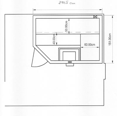 Sauna-Grundriss der Familie Musslick