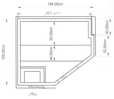 Sauna-Grundriss der Familie Naumann