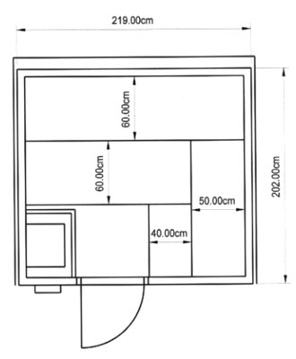 Sauna-Grundriss der Familie Nestler