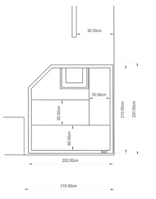 Einbausauna-Grundriss der Familie Obernauer