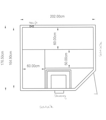 Sauna-Grundriss der Familie Pichocki