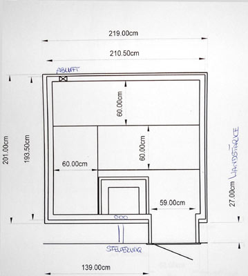 Sauna-Grundriss der Familie Pötzsch