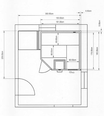 Sauna-Grundriss der Familie Schleif