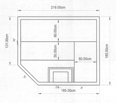 Sauna-Grundriss der Familie Reitberger