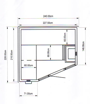 Sauna-Grundriss der Familie Remmele
