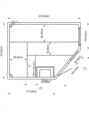 Heimsauna-Grundriss der Familie Rettner