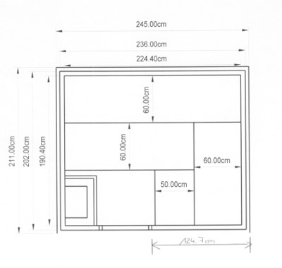 Sauna-Grundriss der Familie Röder