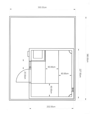 Sauna-Grundriss der Familie Rosenberg