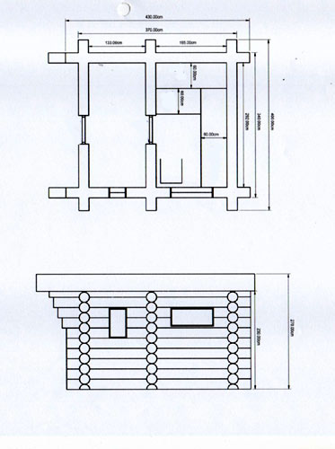 Sauna-Grundriss von Rundstammsauna