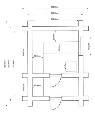 Naturstammhaus-Grundriss der Familie Esser