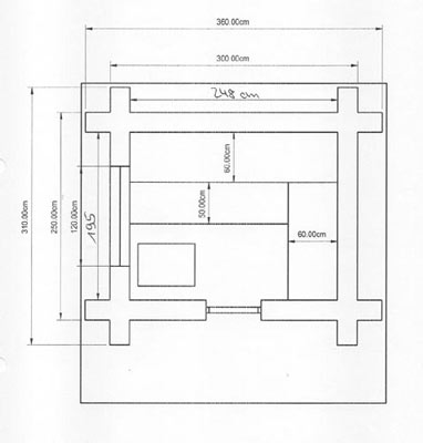 Sauna-Grundriss Rundstammsauna in Sachsen