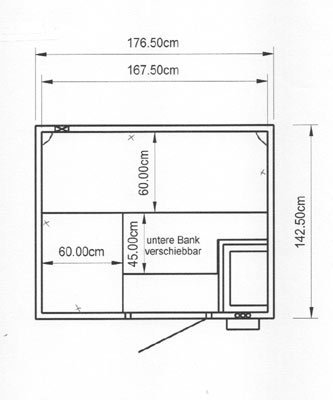 Sauna-Grundriss Multicup-Krutertopf