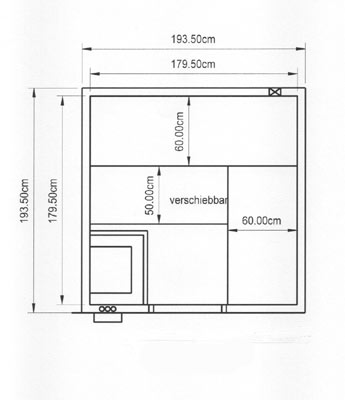 Sauna-Grundriss der Familie Menges