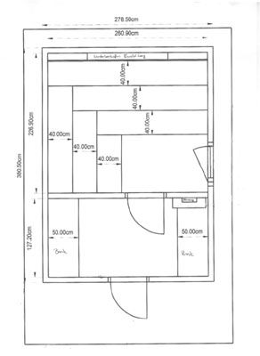 Grundriss der Sauna im Kindergarten Rückersdorf