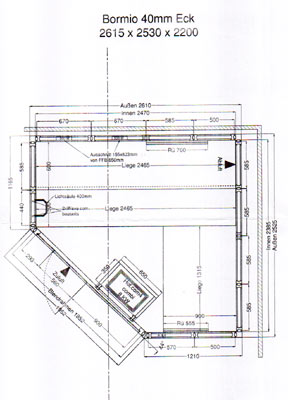 Sauna-Grundriss der Familie Binder
