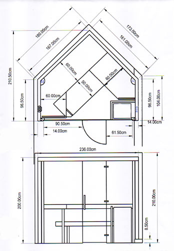 Sauna-Grundriss der Familie Ludewig