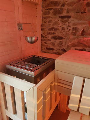 Steinwand-Sauna Sachsen
