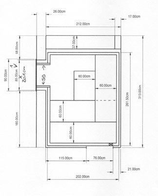 Sauna-Grundriss der Familie Doppler