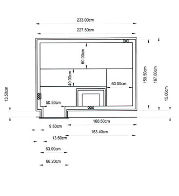 Sauna-Grundriss der Familie Schaper