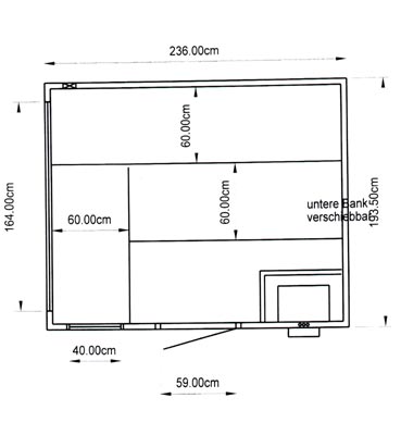 Sauna-Grundriss der Familie Schleith