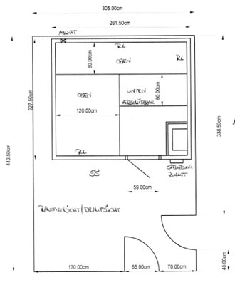 Sauna-Grundriss der Familie Schröder