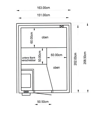 Sauna-Grundriss der Familie Sellung