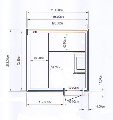Sauna-Grundriss der Familie Spieckermann